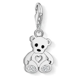 Thomas Sabo Generation Charm Club Silver Cubic Zirconia Teddy Bear Charm