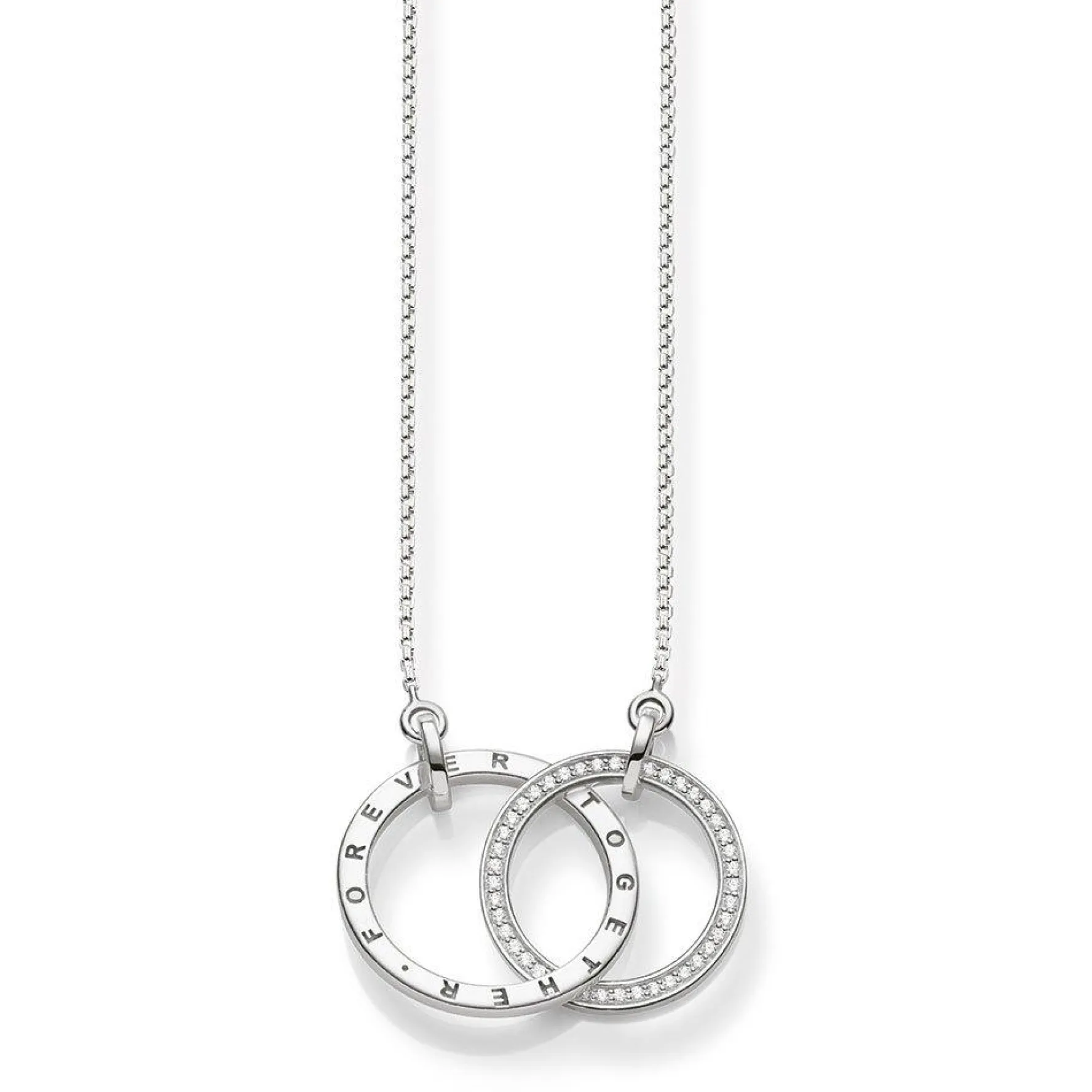 Thomas Sabo Glam & Soul Together Forever Silver Cubic Zirconia Necklace