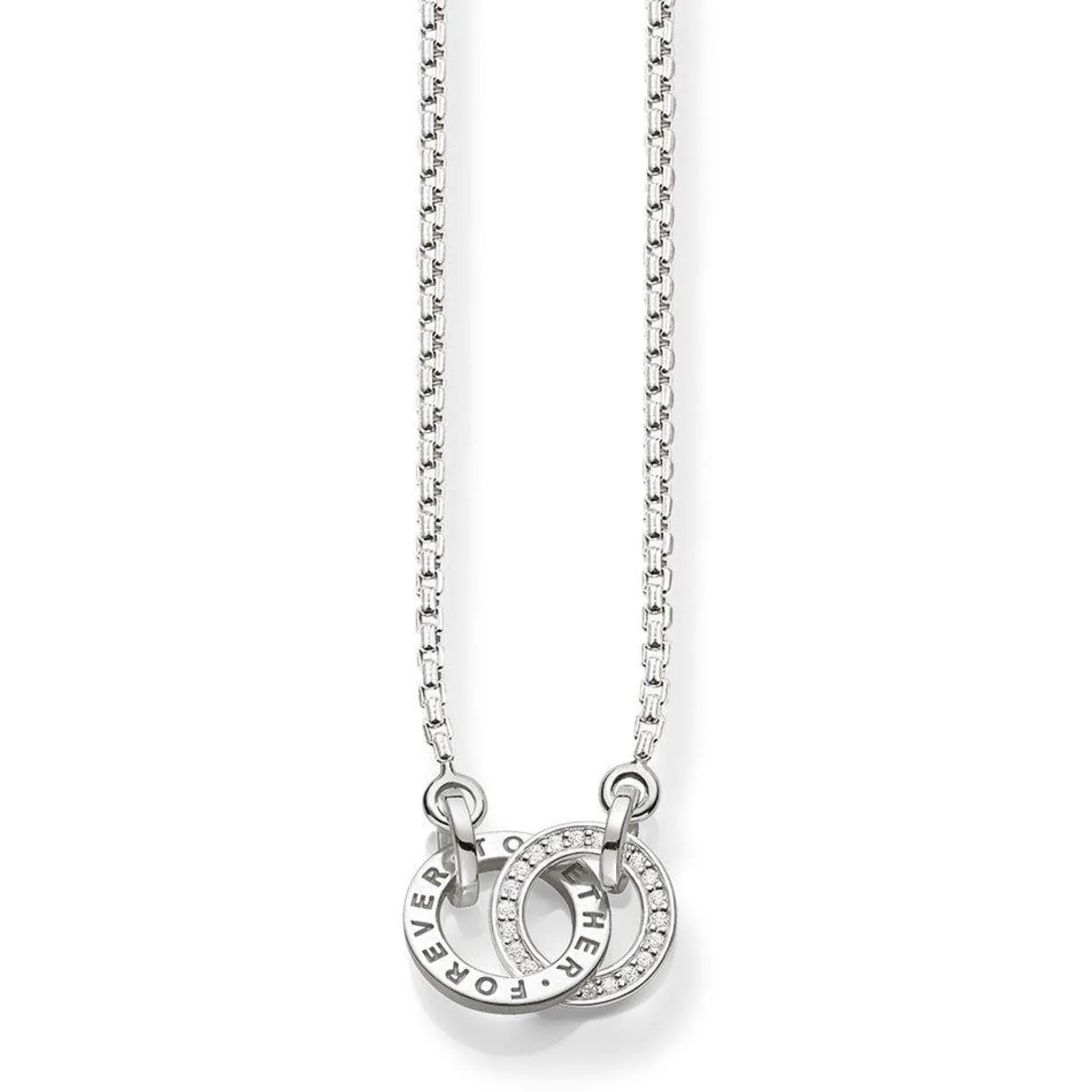 Thomas Sabo Glam & Soul Together Forever Silver Cubic Zirconia Necklace