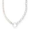 Thomas Sabo Pearl and Chain Charm Necklace