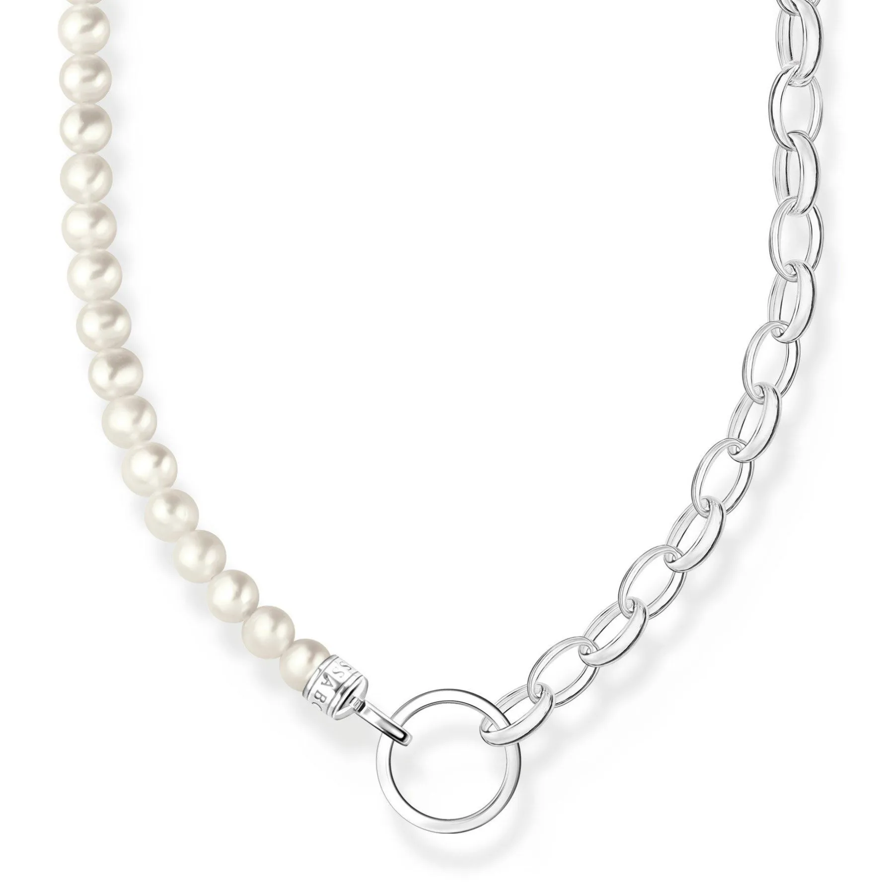 Thomas Sabo Pearl and Chain Charm Necklace