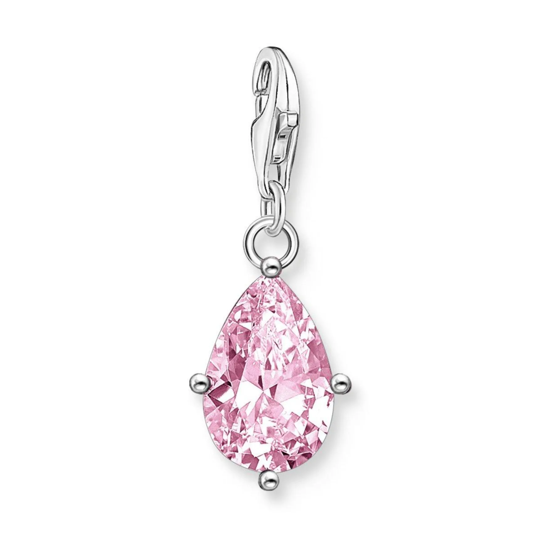 Thomas Sabo Pink Cubic Zirconia Drop Charm