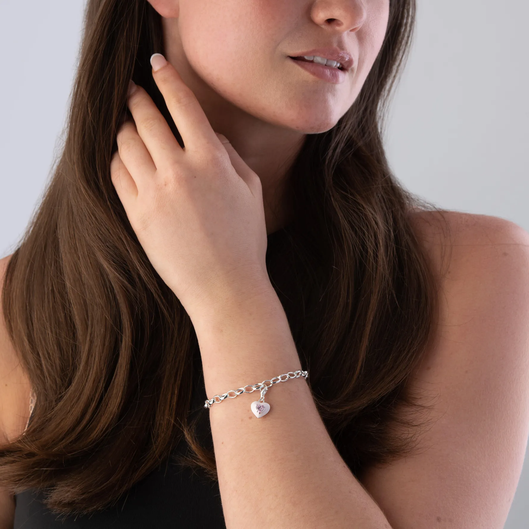 Thomas Sabo Pink Cubic Zirconia Heart Shaped Charm