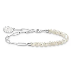 Thomas Sabo Silver Charmista Club Charm Pearl Bracelet