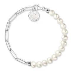 Thomas Sabo Silver Charmista Club Charm Pearl Bracelet