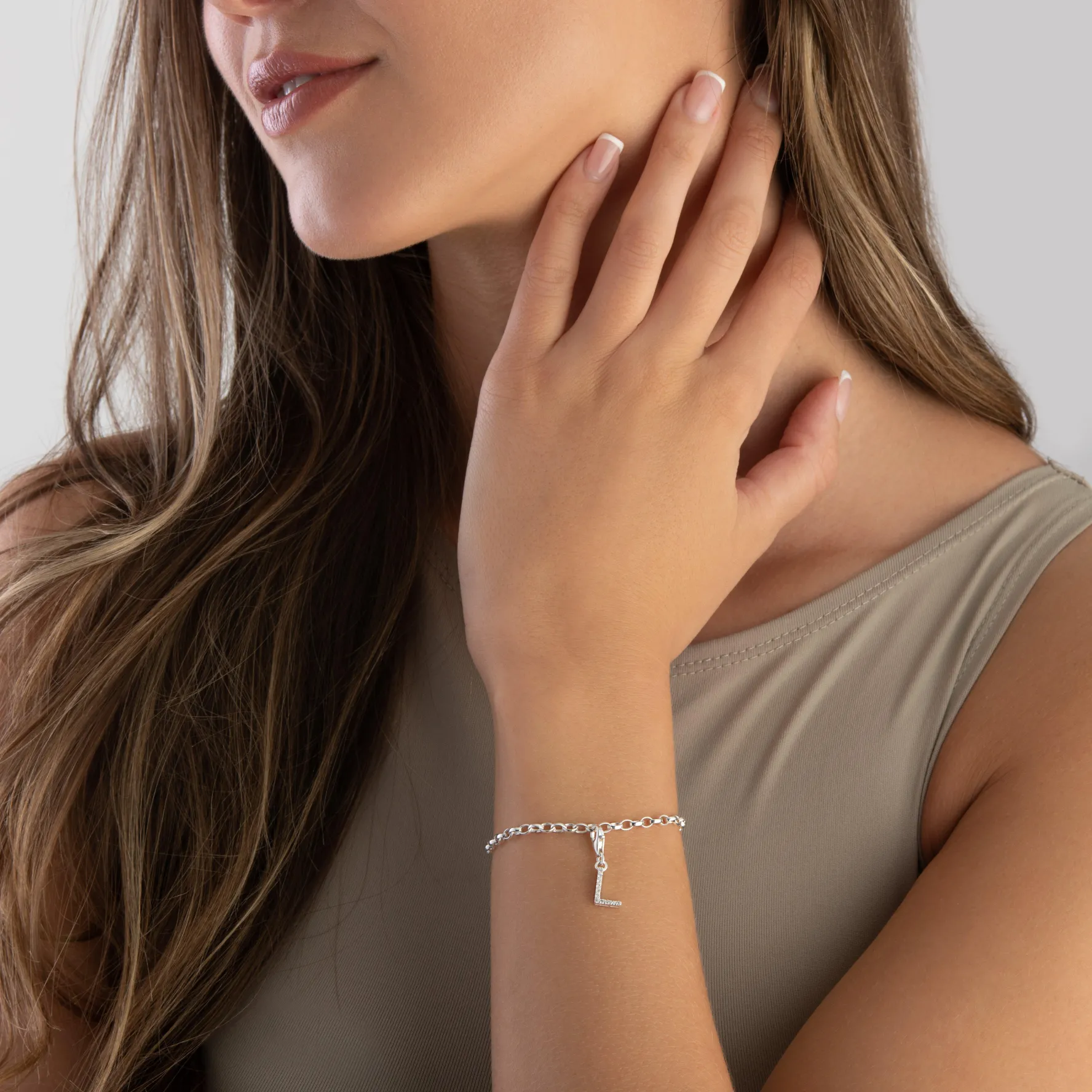 Thomas Sabo Silver Cubic Zirconia Initial L Charm