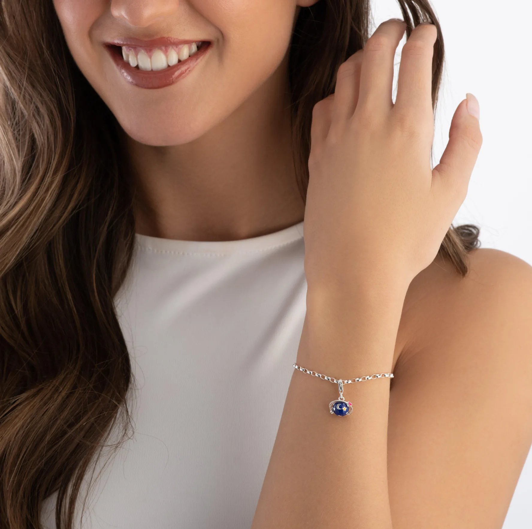 Thomas Sabo Silver Cubic Zirconia Planet Charm