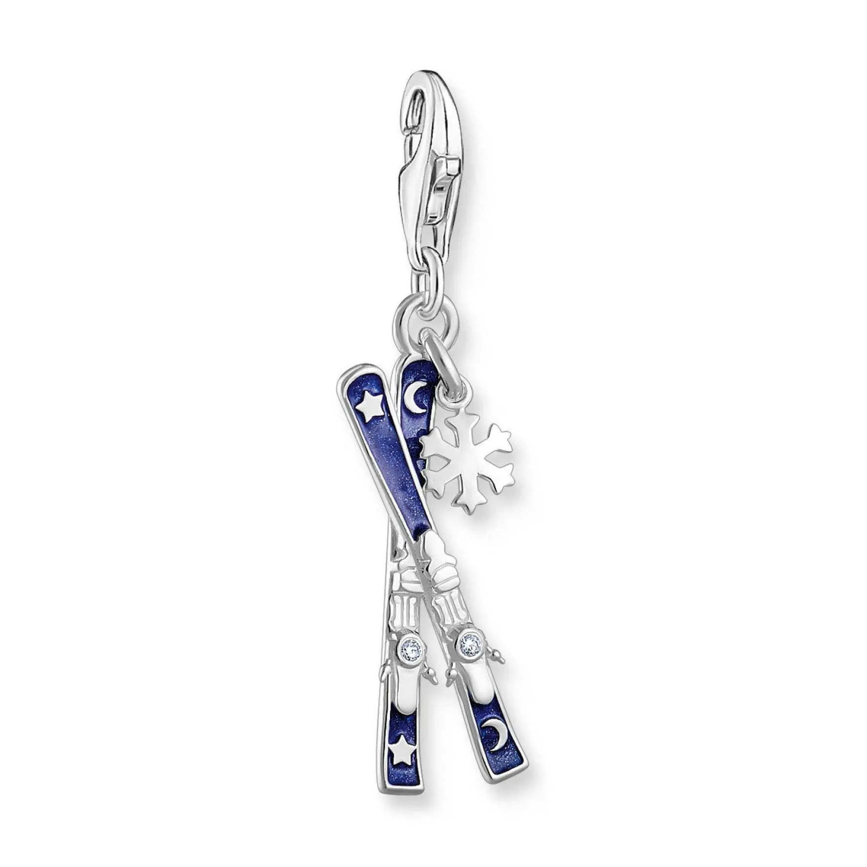 Thomas Sabo Silver Cubic Zirconia Ski Charm