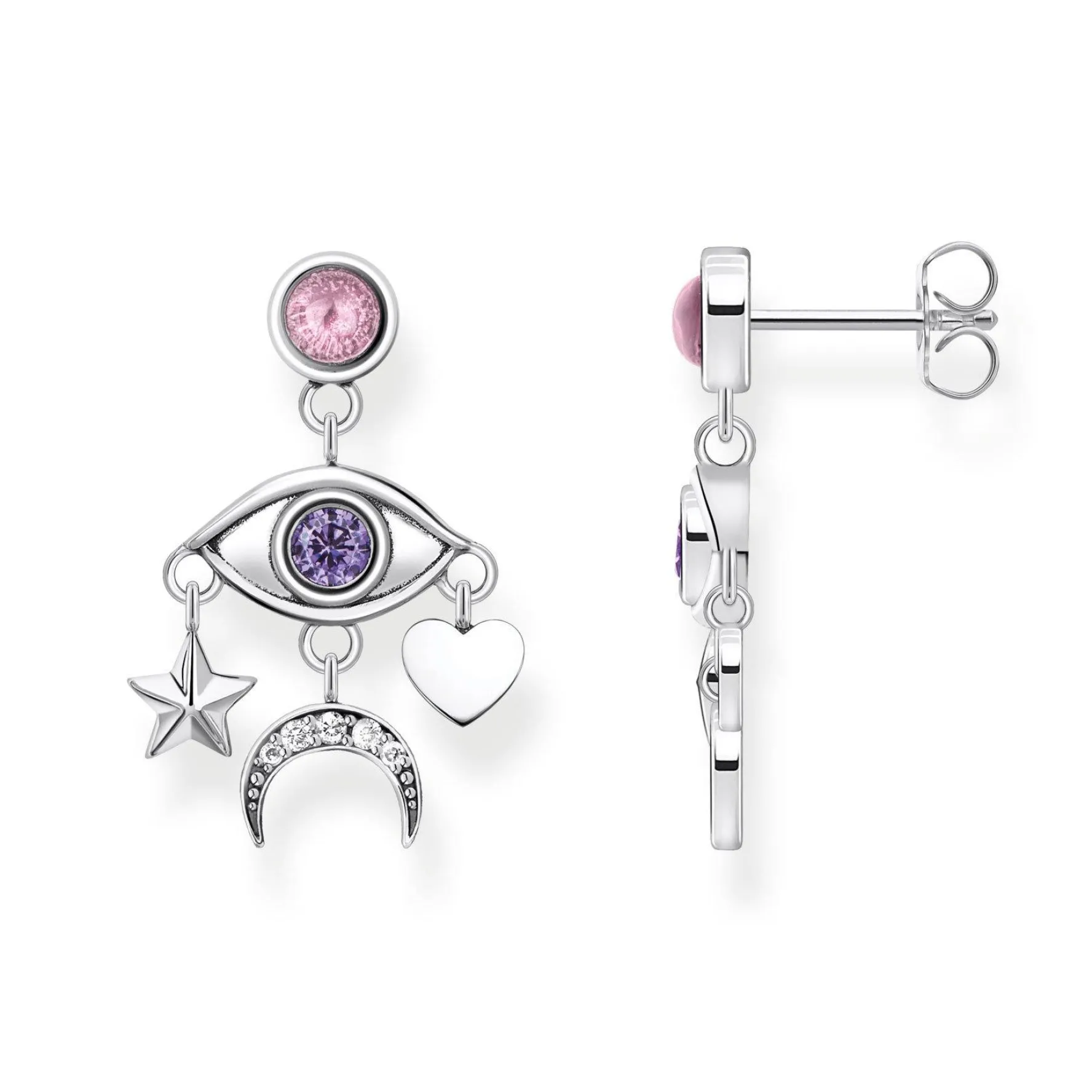 Thomas Sabo Silver Cubic Zirconia Eye Drop Earrings
