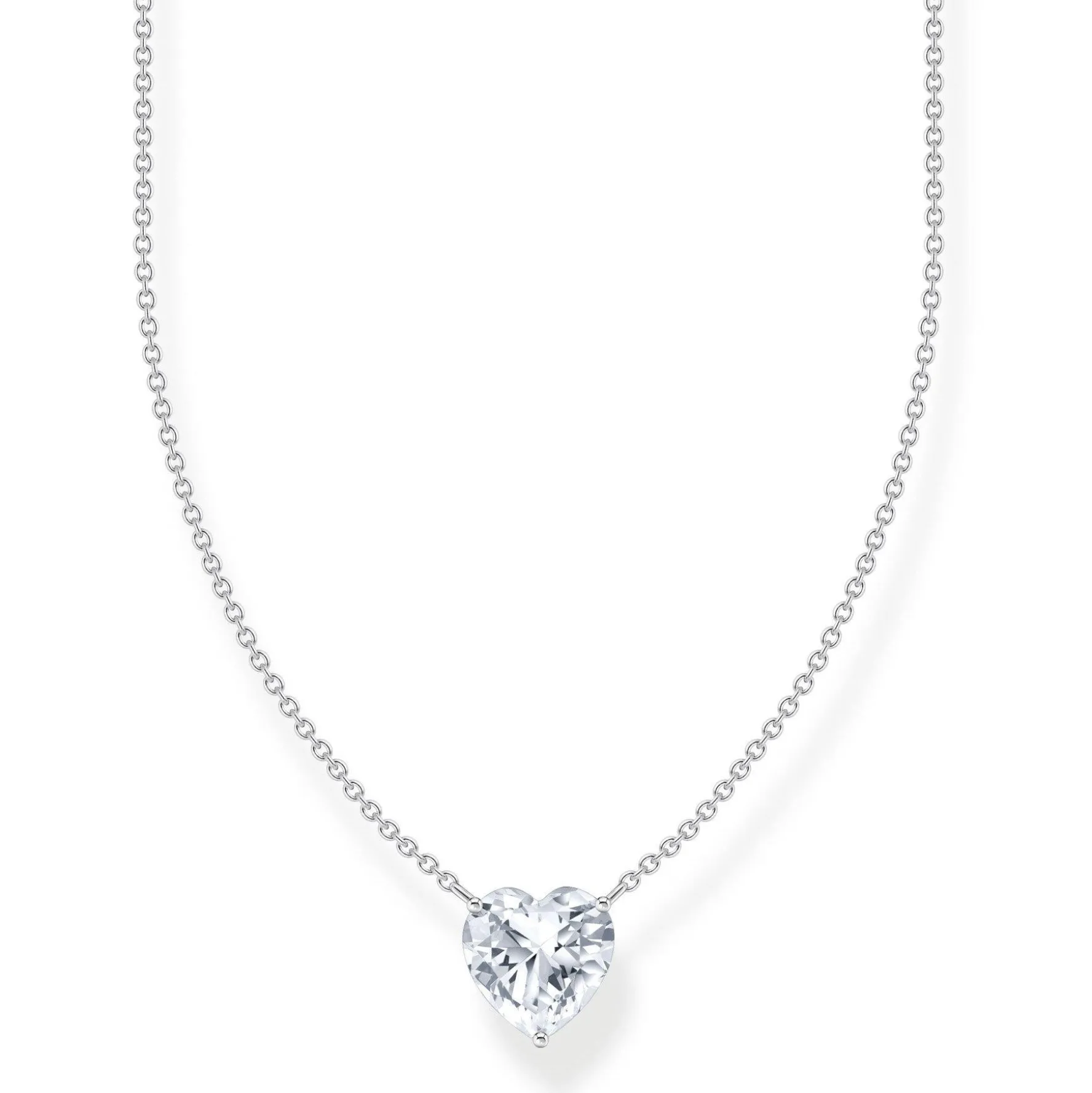 Thomas Sabo Silver Cubic Zirconia Heart Necklace