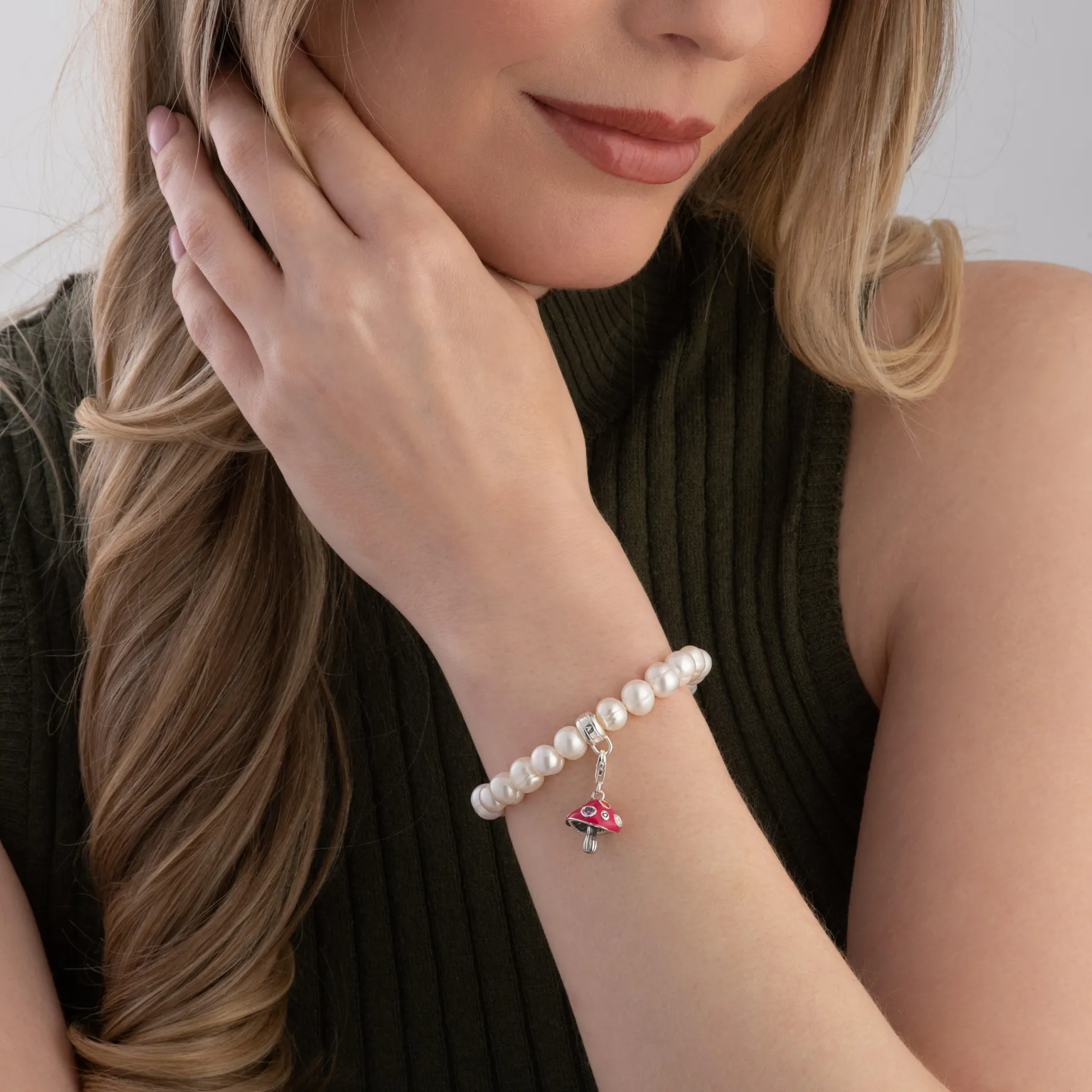 Thomas Sabo Silver Cubic Zirconia Mushroom Charm