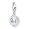 Thomas Sabo Silver Cubic Zirconia Halo Heart Charm