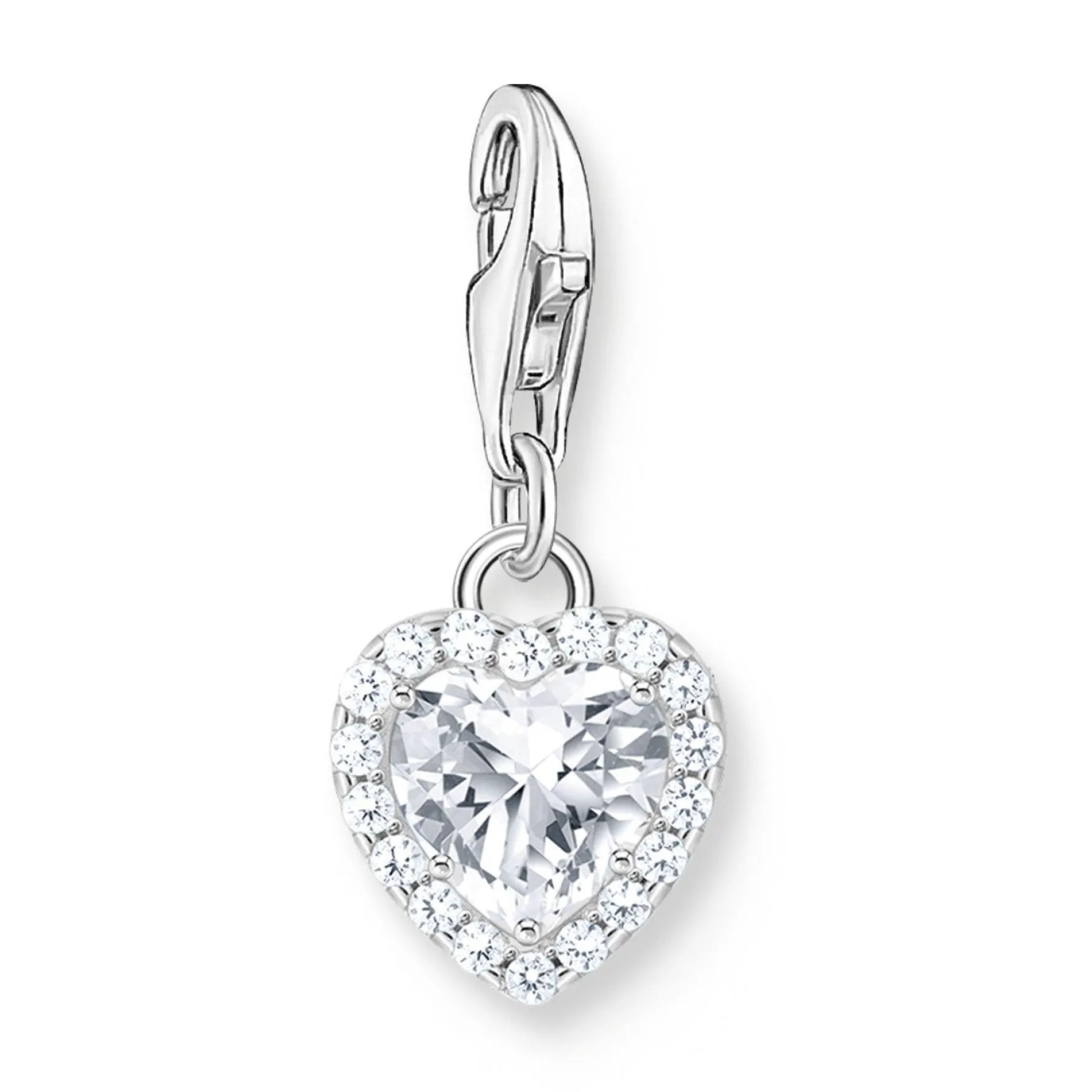 Thomas Sabo Silver Cubic Zirconia Halo Heart Charm