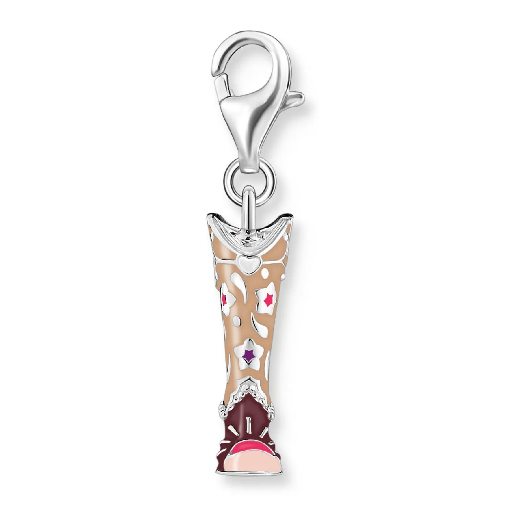 Thomas Sabo Silver Cubic Zirconia Cowboy Boot Charm