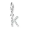 Thomas Sabo Silver Cubic Zirconia Initial K Charm