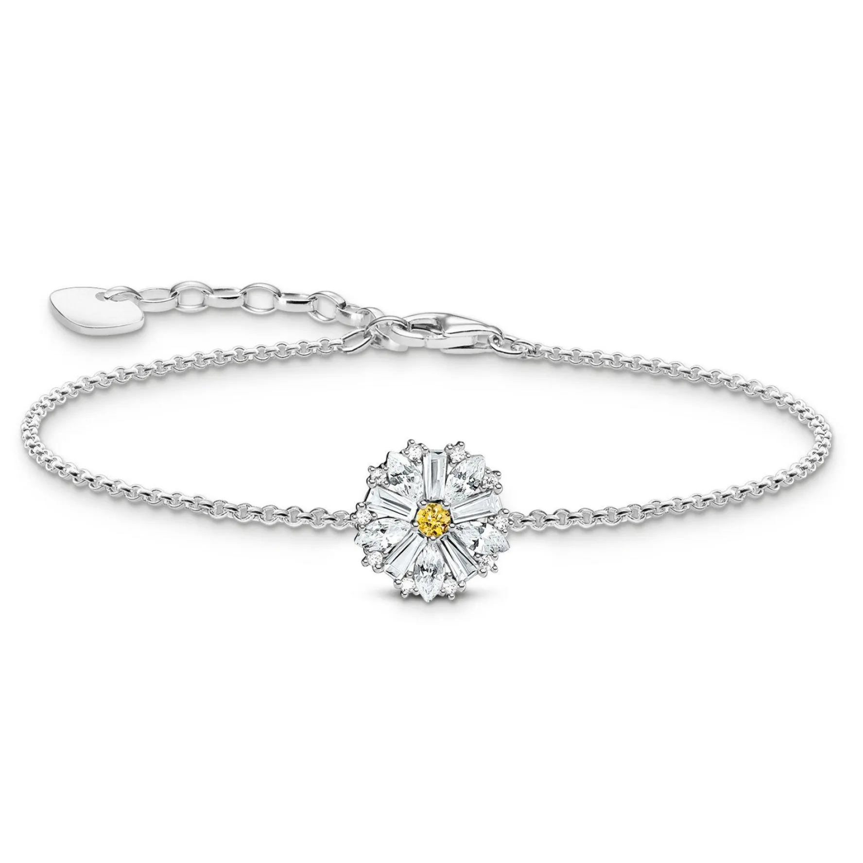Thomas Sabo Silver Cubic Zirconia Flower Bracelet