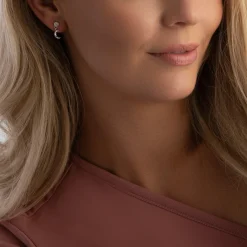 Thomas Sabo Silver Cubic Zirconia Moon and Star Stud Earrings
