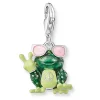 Thomas Sabo Silver Cubic Zirconia Green Frog Charm