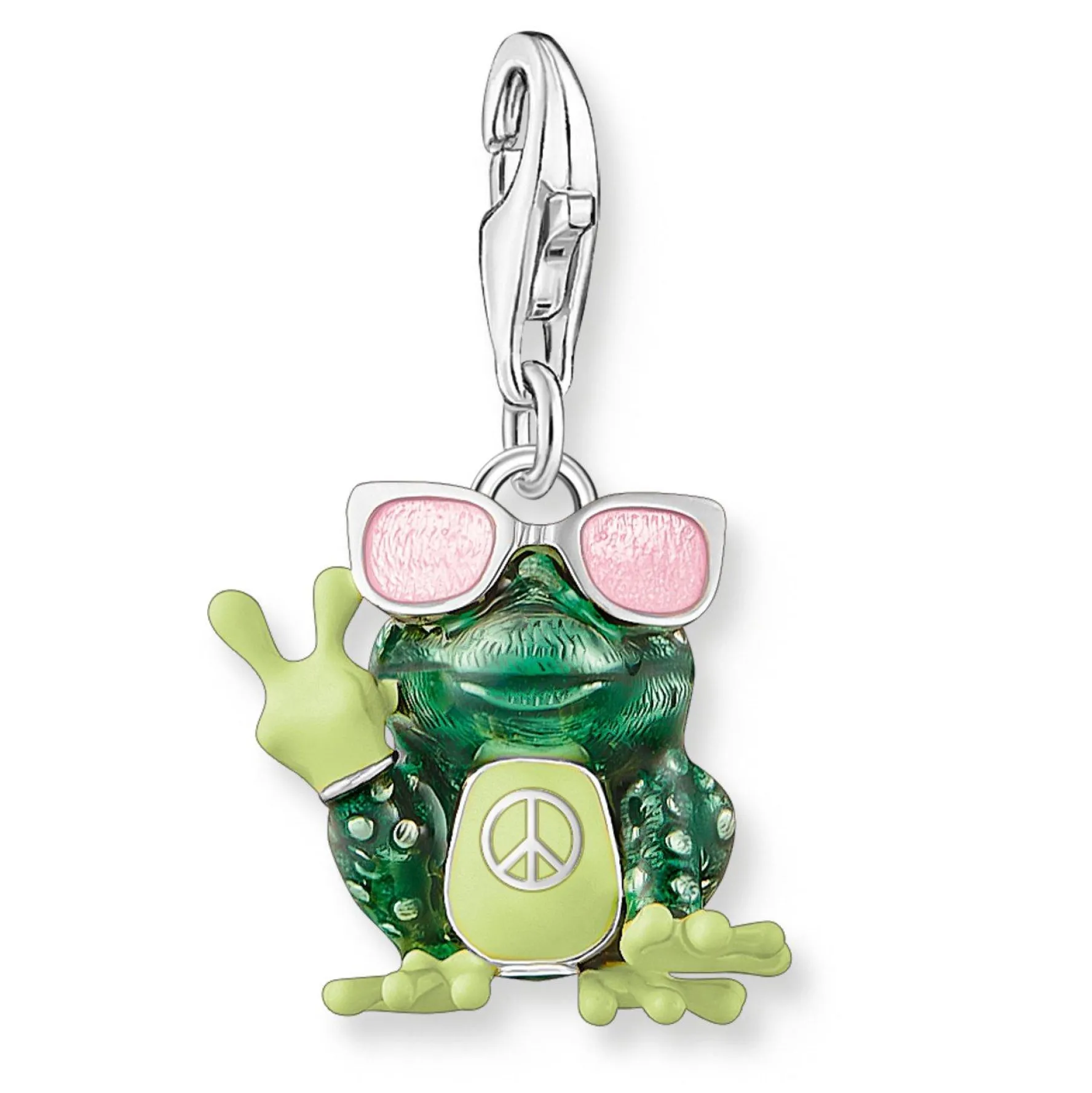 Thomas Sabo Silver Cubic Zirconia Green Frog Charm