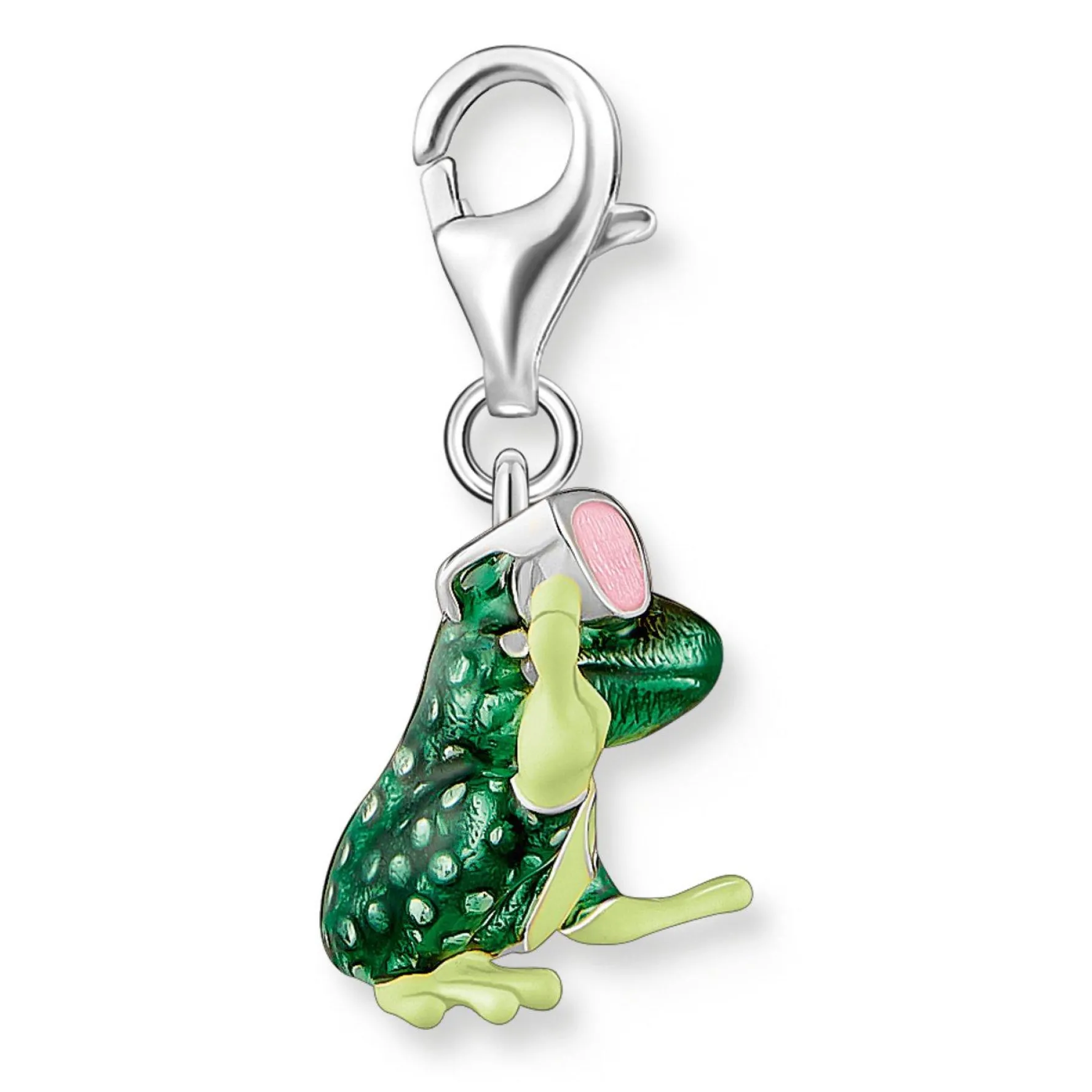 Thomas Sabo Silver Cubic Zirconia Green Frog Charm