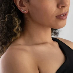 Thomas Sabo Silver Dot Climber Earrings