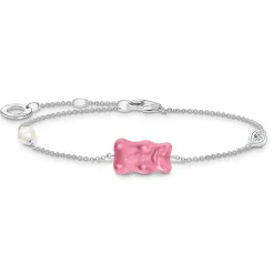 Thomas Sabo Silver HARIBO Goldbears Pink Freshwater Pearl Cubic Zirconia Bracelet