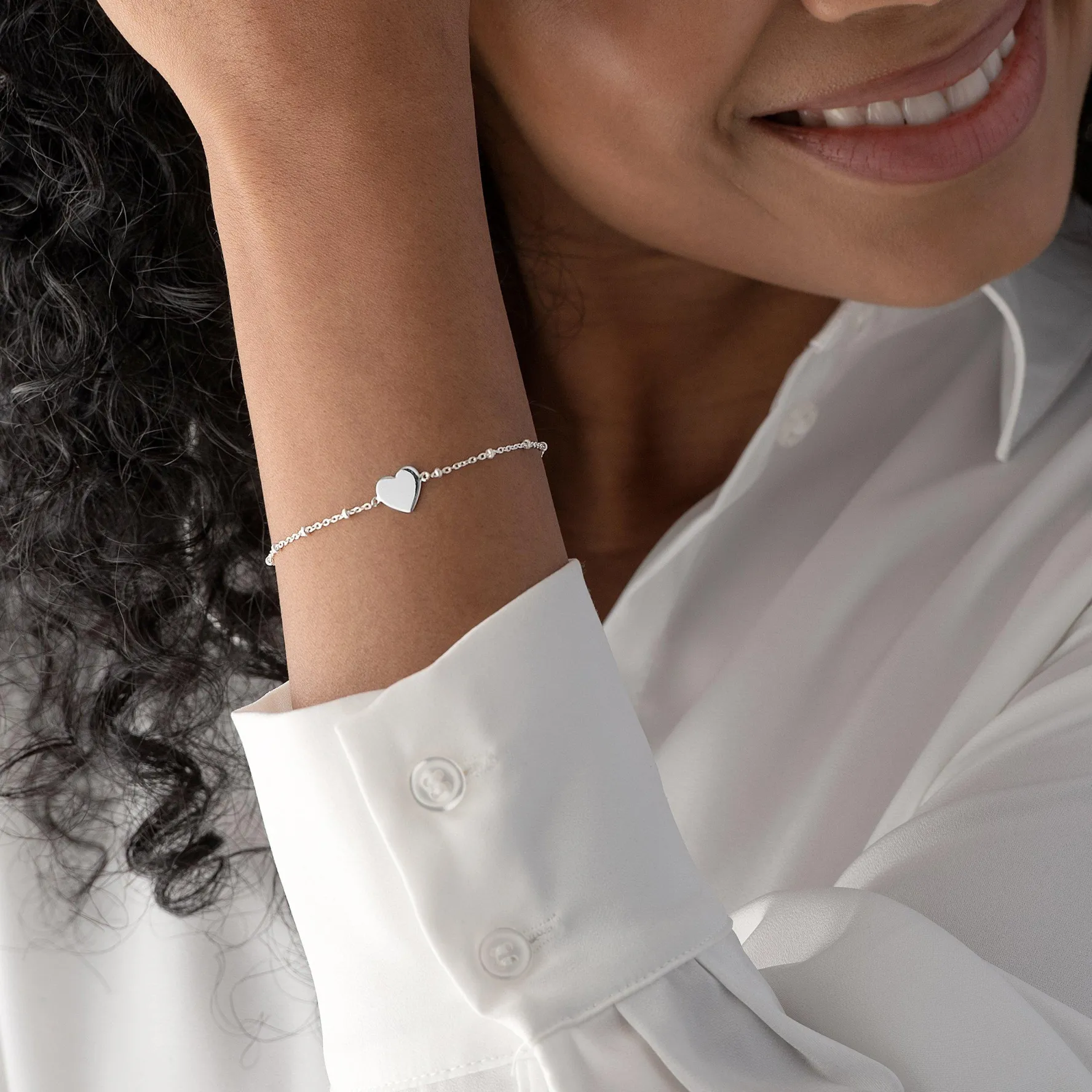 Thomas Sabo Silver Heart Dot Bracelet