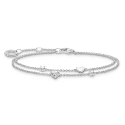 Thomas Sabo Silver Hearts and Crystal Bracelet