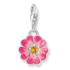 Thomas Sabo Silver Pink Flower Charm