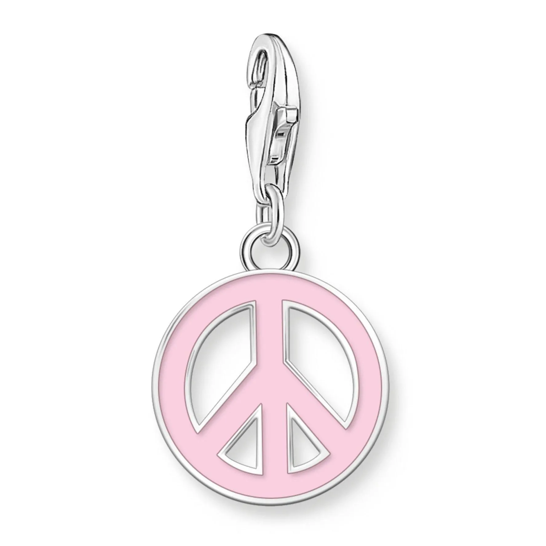 Thomas Sabo Silver Pink Peace Charm