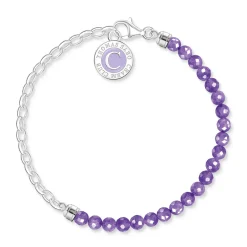 Thomas Sabo Silver Purple Charm Bracelet