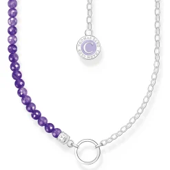 Thomas Sabo Silver Purple Charm Necklace