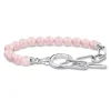 Thomas Sabo Silver Rose Quartz Bead Bracelet