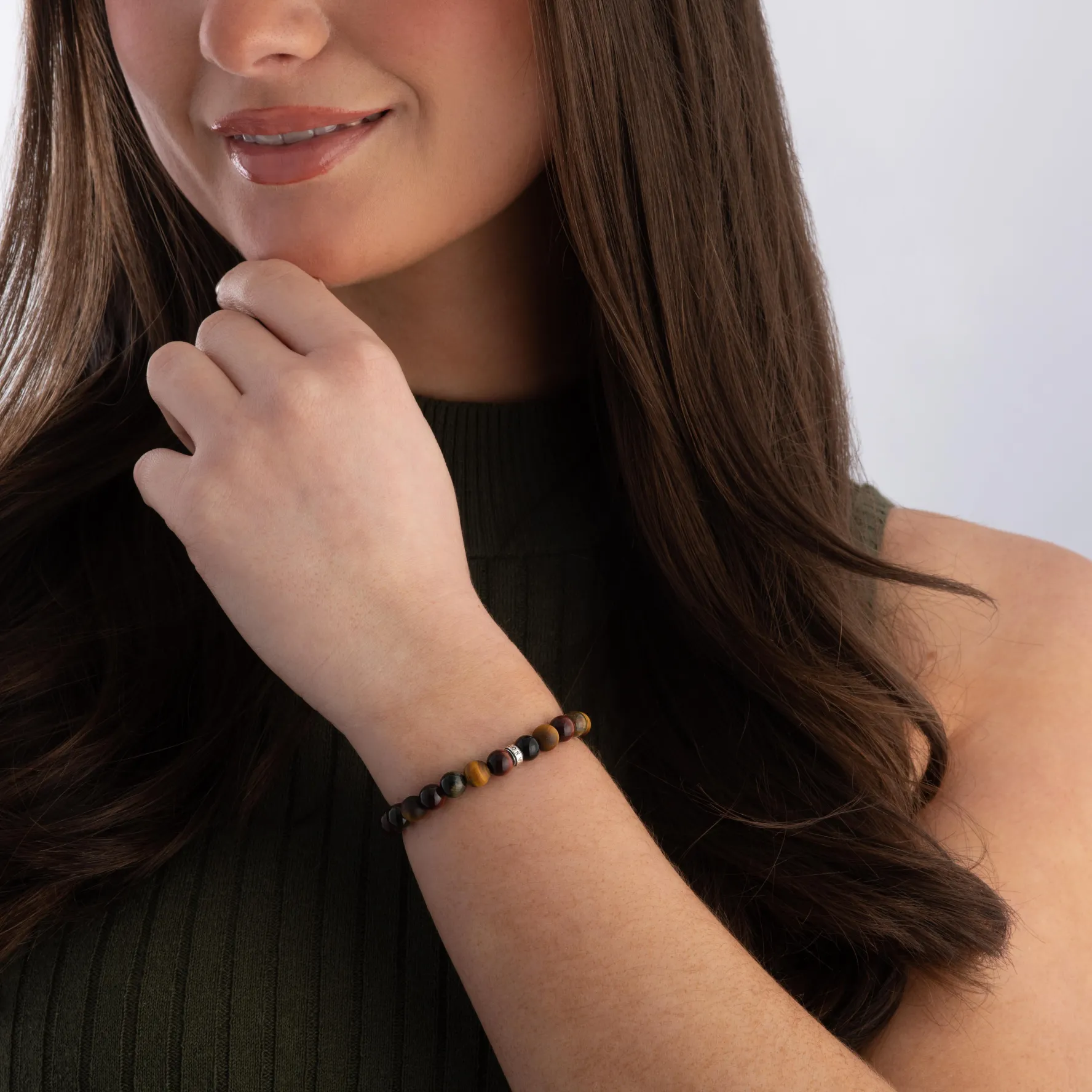 Thomas Sabo Talisman Silver Brown Obsidian Tigers Eye Bracelet