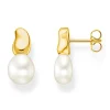 Thomas Sabo Yellow Gold Plated Freshwater Pearl Stud Earrings