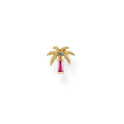 Thomas Sabo Yellow Gold Plated Palm Tree Single Stud Earring