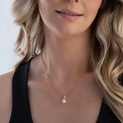 Thomas Sabo Yellow Gold Plated Freshwater Pearl Pendant