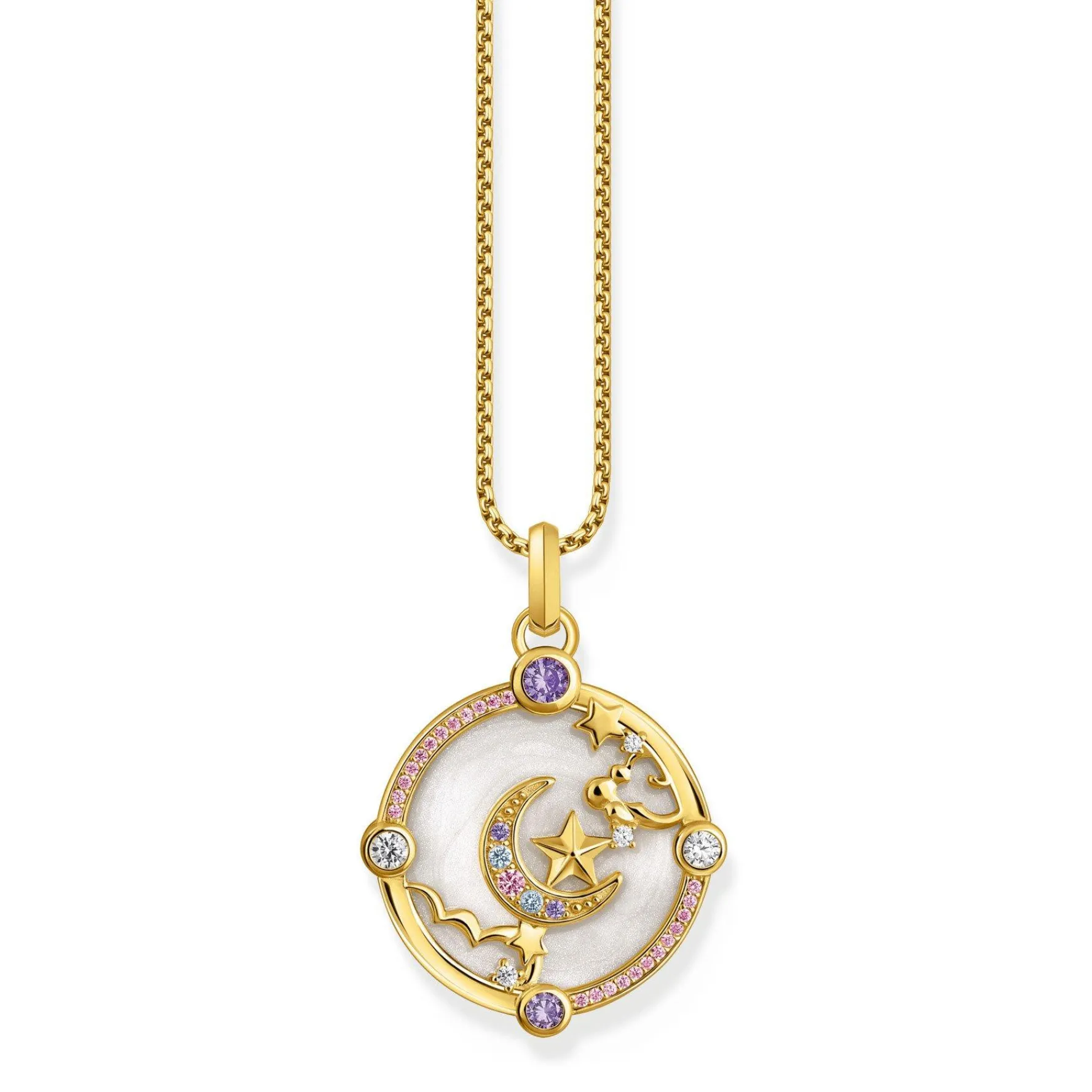 Thomas Sabo Yellow Gold Plated Moon Charm