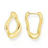 Thomas Sabo Yellow Gold Plated Wavy Hoop Earrings