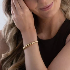 Thomas Sabo Yellow Gold Plated Twist Bangle