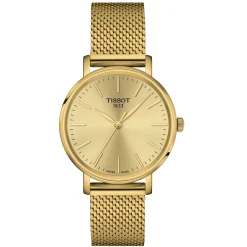 Tissot Everytime 34mm Yellow Gold Plated Ladies Watch