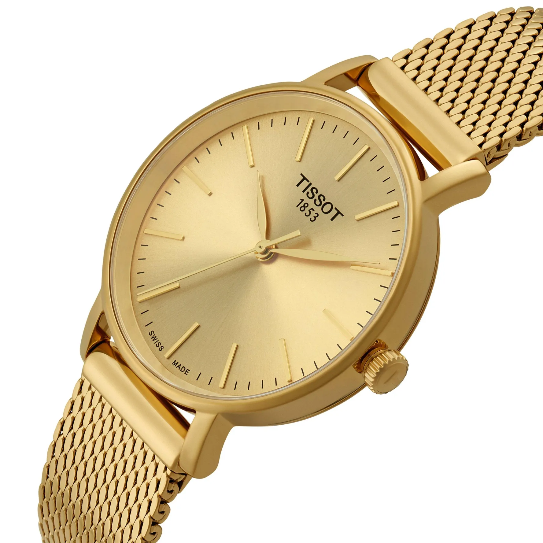 Tissot Everytime 34mm Yellow Gold Plated Ladies Watch