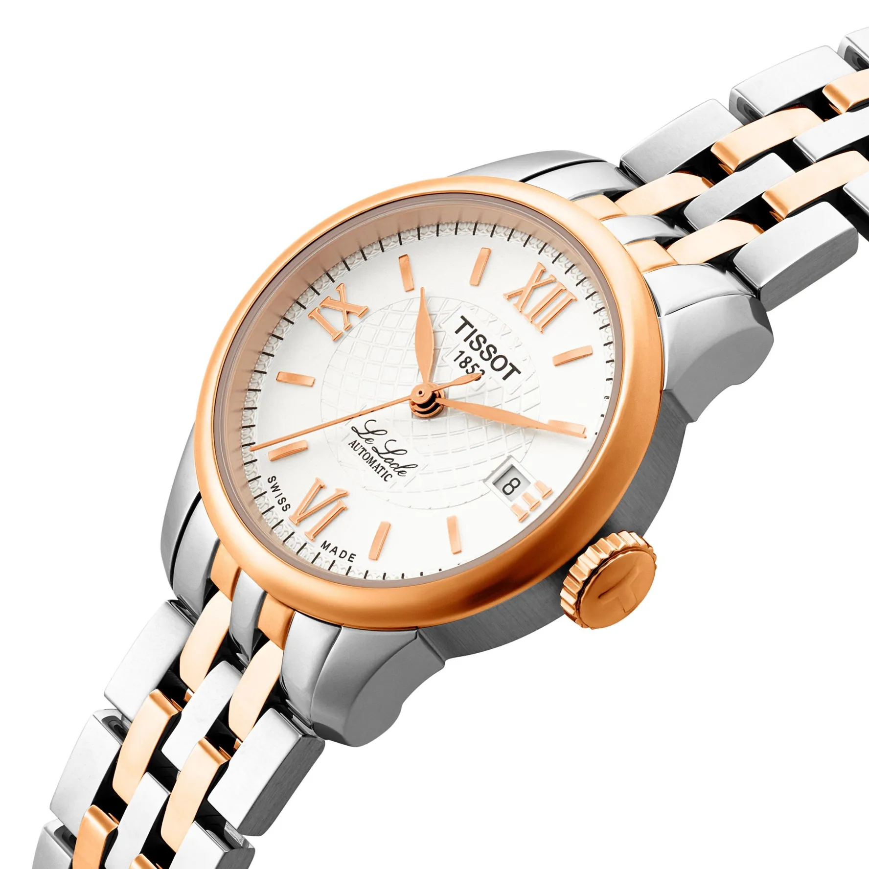 Tissot Le Locle 24mm Stainless Steel and Rose Gold Plated Automatic Ladies Watch