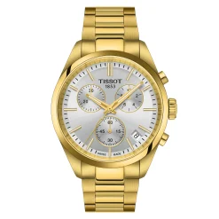 Tissot PR 100 40mm Yellow Gold PVD Chronograph Watch