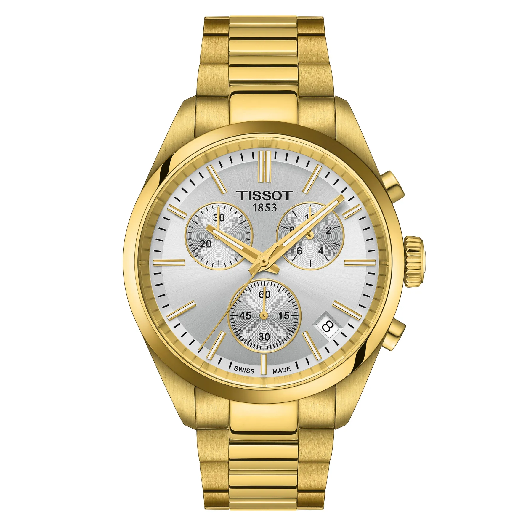 Tissot PR 100 40mm Yellow Gold PVD Chronograph Watch