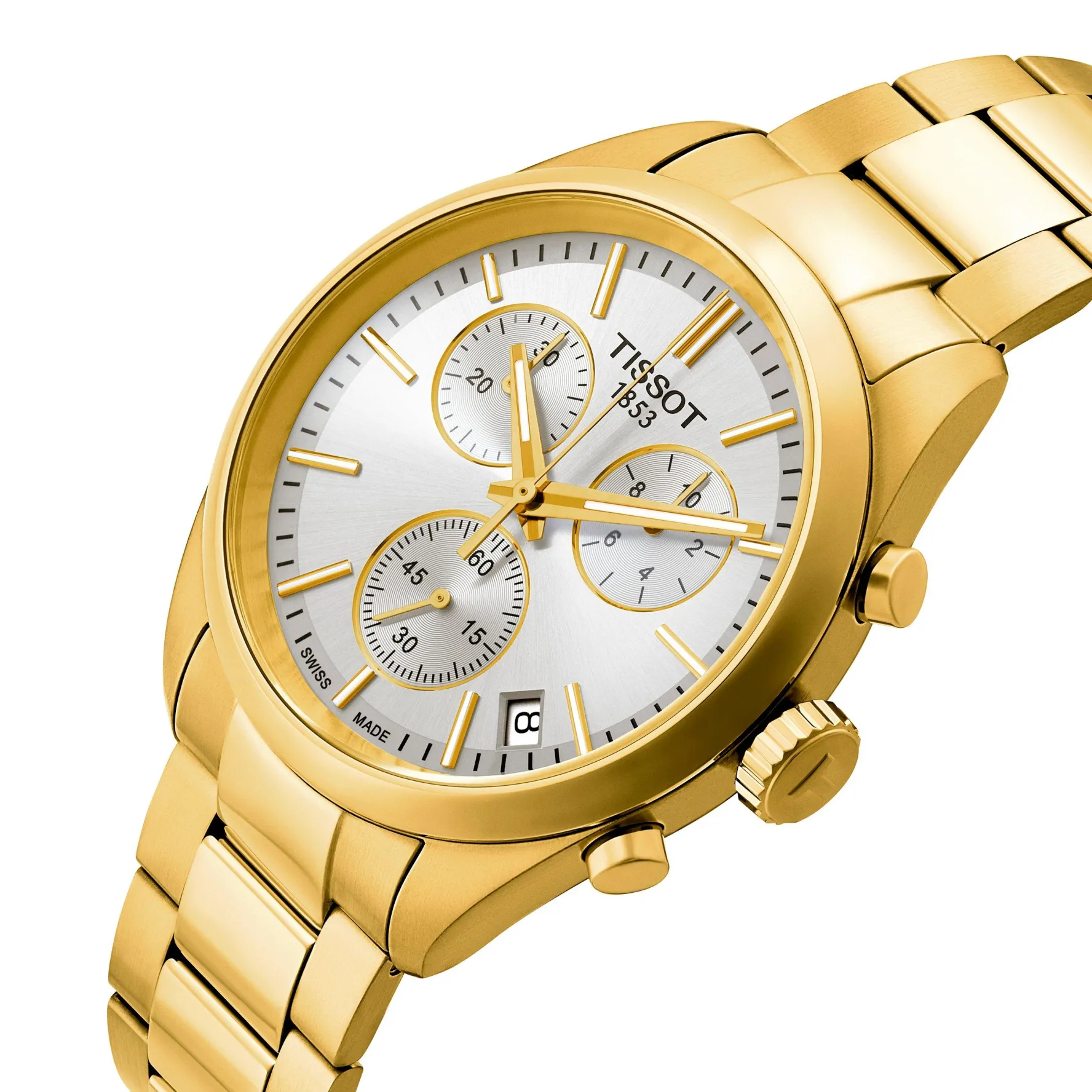 Tissot PR 100 40mm Yellow Gold PVD Chronograph Watch