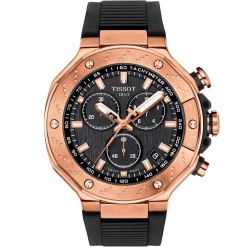 Tissot T-Race 45mm Chronograph Rose Gold Plated Men's Watch
