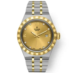 TUDOR Royal 28mm Stainless Steel and Yellow Gold Diamond Automatic Ladies Watch