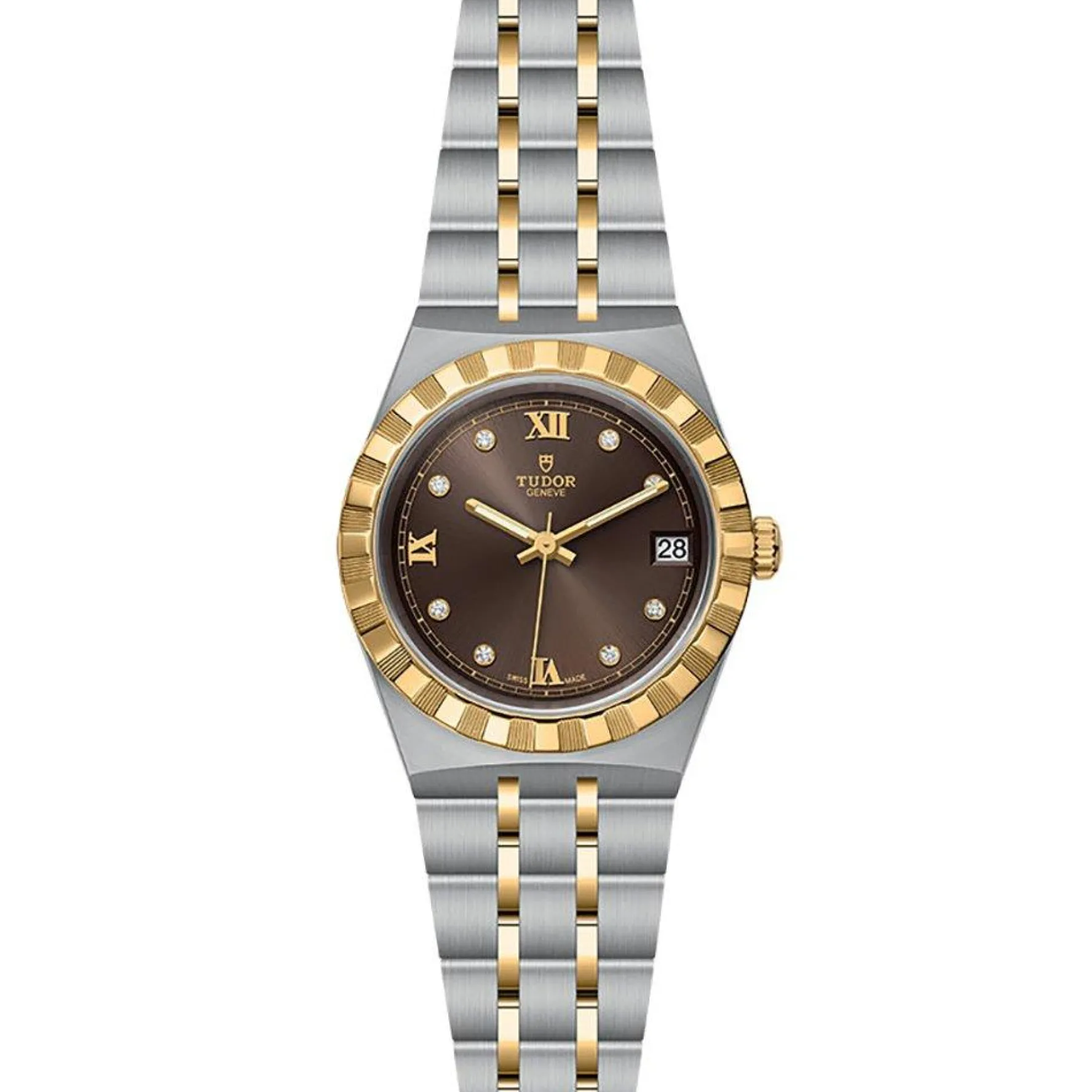 TUDOR Royal 34mm Stainless Steel and Yellow Gold Diamond Automatic Watch