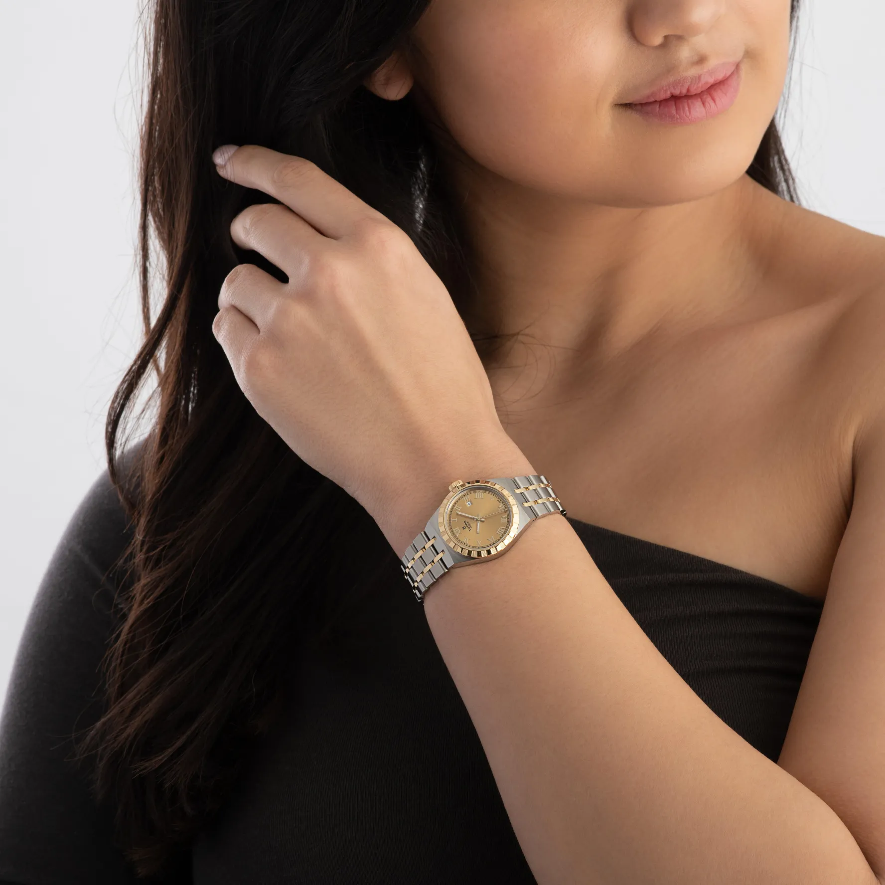 TUDOR Royal 28mm Stainless Steel and Yellow Gold Automatic Ladies Watch